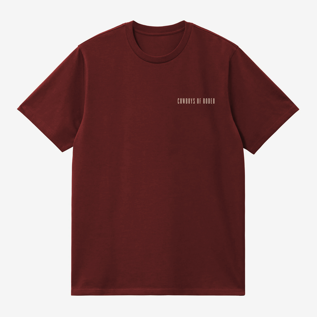 Dark Red Graphic Print Tshirt